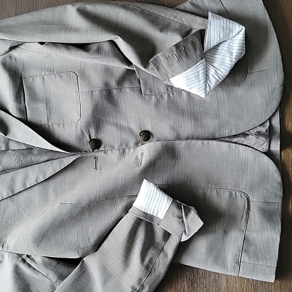 Aritzia Talula Woven Wool Grey Blazer - Size 6 - Picture 12 of 12